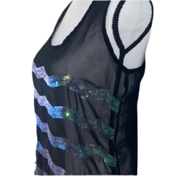 Iridescent Sequin Sheer Top  (NWOT) - Picture 8 of 10